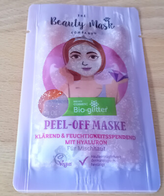 The Beauty Mask Bio Glitter peel-off mask mit Hyaluron 10ml  - Neu