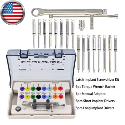 Universal Implant Drivers Kit Torque Wrench Screwdriver Nobel Biocare Neobiotech