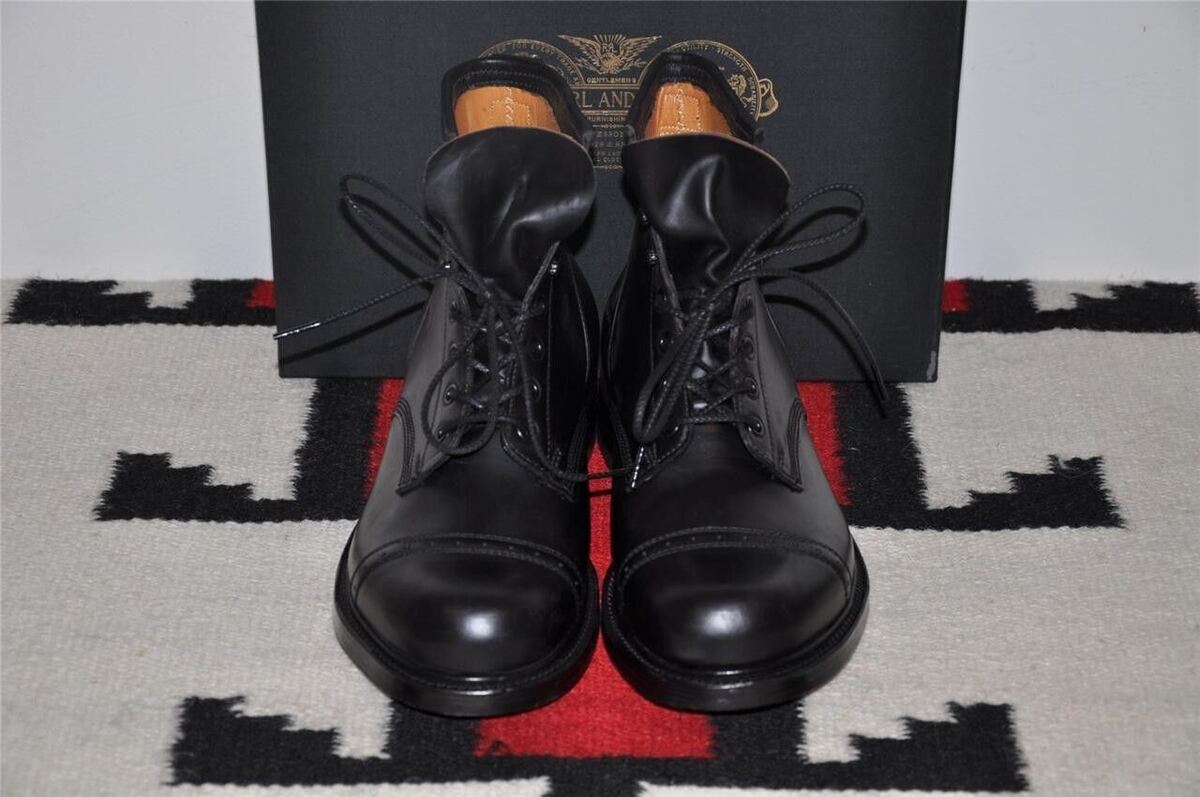 Ralph Lauren RRL Bowery Made In England Black Leather Ankle Ralph Lauren RRL Bowery Made In England Black Leather Ankle