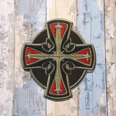 Knight Templar Patch Iron-on Applique Christian Badge Cross Crusader Medieval