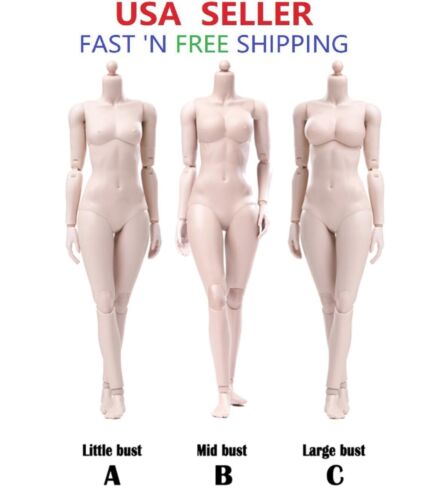 POPTOYS 1/6 Super Flexible Female figure Pale 12" Body for hot toys kumik - Picture 1 of 6