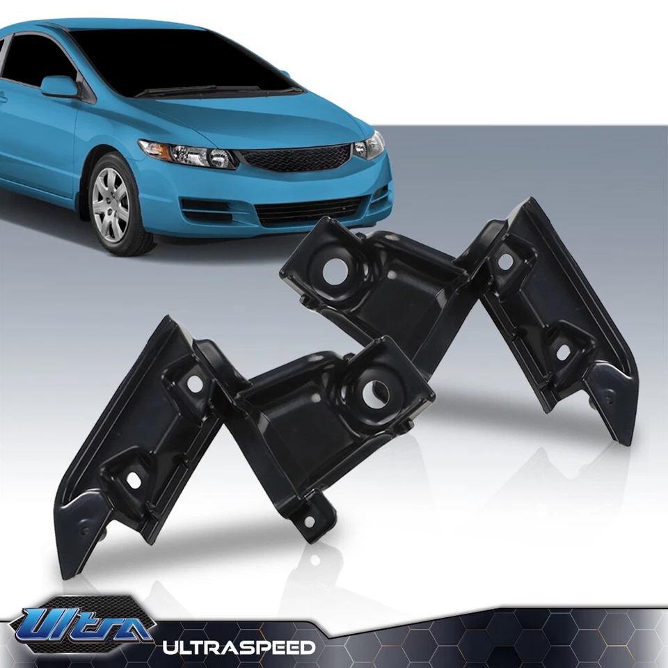Fit For 2009-2011 Honda Civic Coupe Driver & Passenger Side Grille Bracket Set Foto 2 de 4