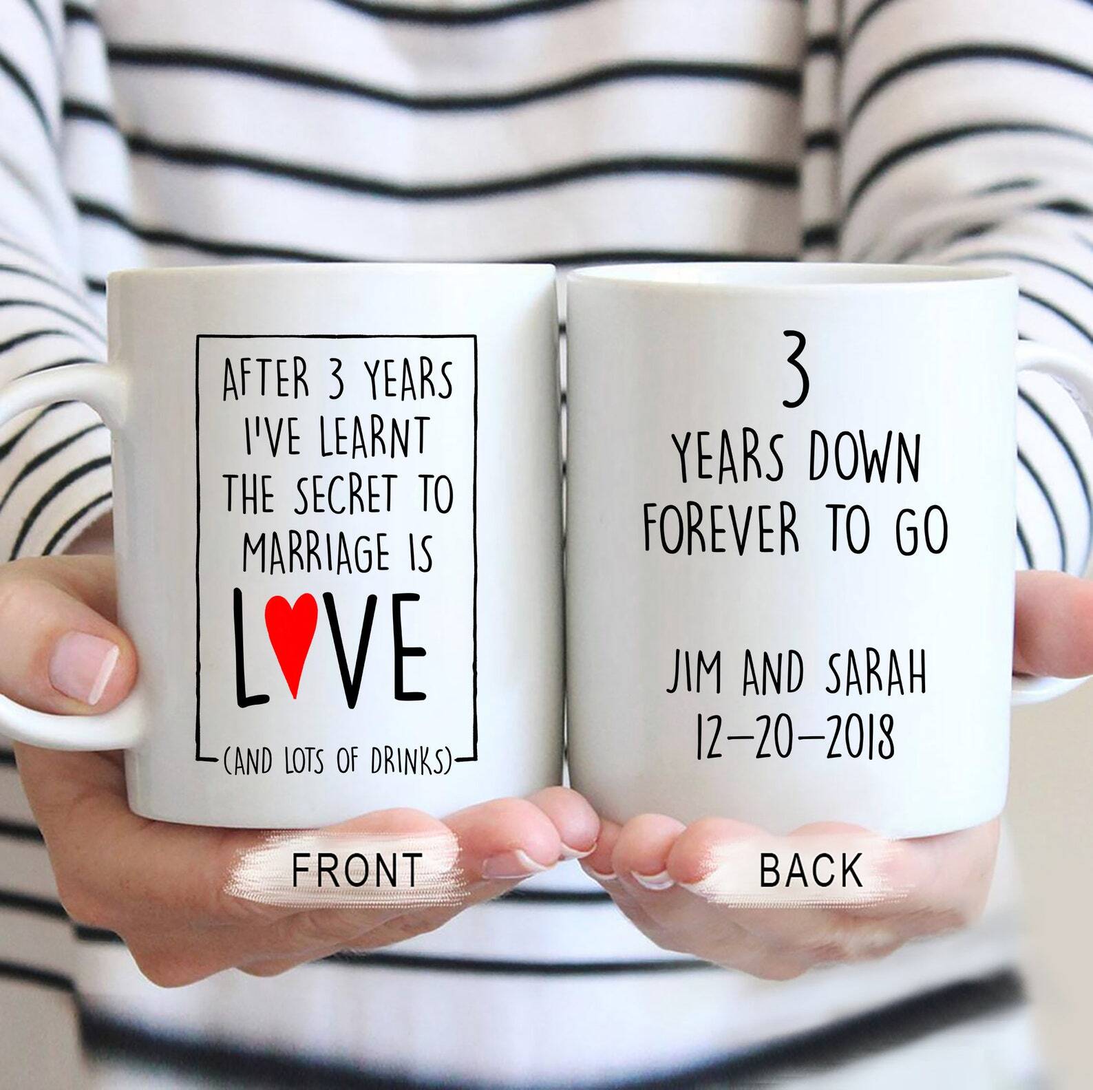 Married Mug Personalized Anniversary Mug Customized Anniversary Gifts Husband