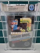Mario Bros Gloss Sticker Hangtab Round Seal No Rev-A NES Wata 6.5 CIB