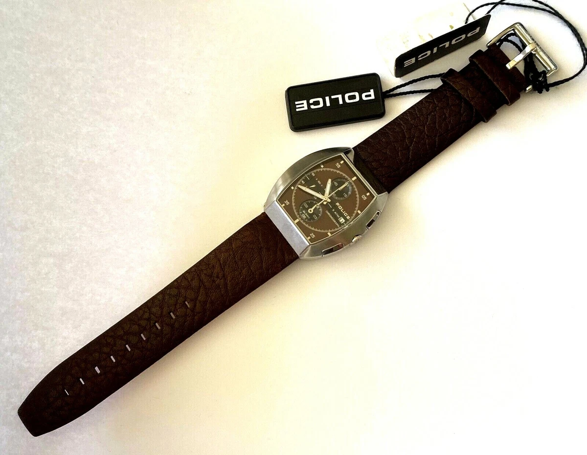 Leather strap for police watch cheap
