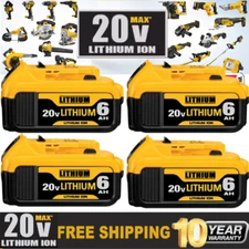 20V 5/6Ah Replacement For DeWalt DCB206 20Volt Max Li-Ion DCB207 Lithium Battery