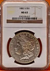 1882 S Morgan Silver Dollar NGC MS63 $1 Coin San Francisco Blast White