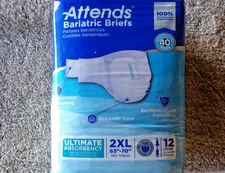 Attends Bariatric Briefs 2XL 48 Count (12 x 4) @dS