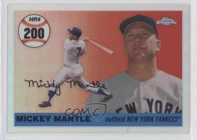 2006 Topps Chrome Home Run History Refractor 97/500 Mickey Mantle HOF 05qa