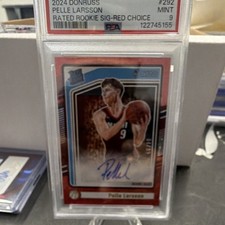 Panini 2024-25 Donruss #292 Pelle Larsson Choice Red /99 Rookie Auto psa 9 