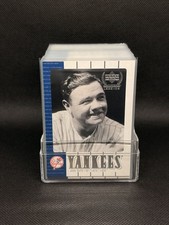 2000 Upper Deck Yankees Legends Baseball Complete Base Set 1-90 In Clear Display