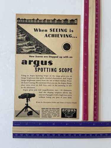 Vintage 1946 Print Ad Argus Spotting Scope Advertisement - Picture 2 of 2