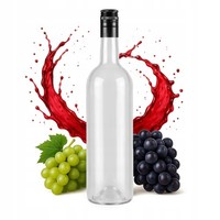 Weinflasche 750 Ml, Farblos, FüR Hauswein 0,75 L Mit Verschluss