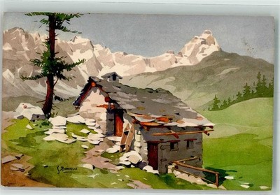 39792599 - Berghuette Verlag Stehli Freres No. 413 Masure vers le Mont Cervin