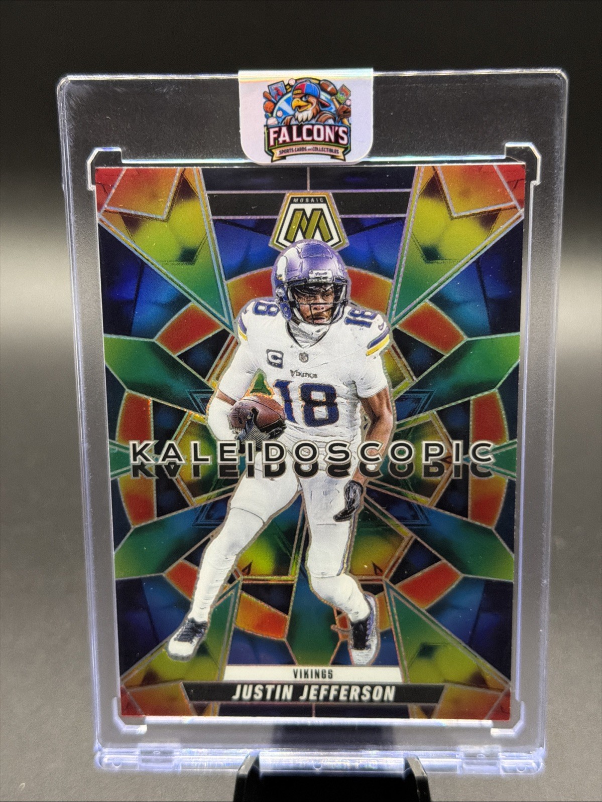 JUSTIN JEFFERSON CASE HIT! 2025 Mosaic Kaleidoscopic SSP #11 Minnesota Vikings!
