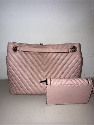 Victoria's Secret V Quilt Chain Strap Shoulder Bag Tote Bag Pink