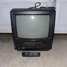 Emerson 13" CRT TV/VCR Combo EWC1301-Tested/Works-with Non Working Remote