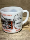 Vintage Federal Milk Glass Mug Cup - Butler’s Building Materials Moore Paint PIA