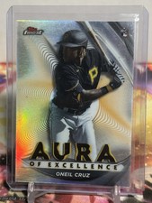 2022 Topps Finest Oneil Cruz Aura of Excellence Refractor Rookie RC #AE-OC