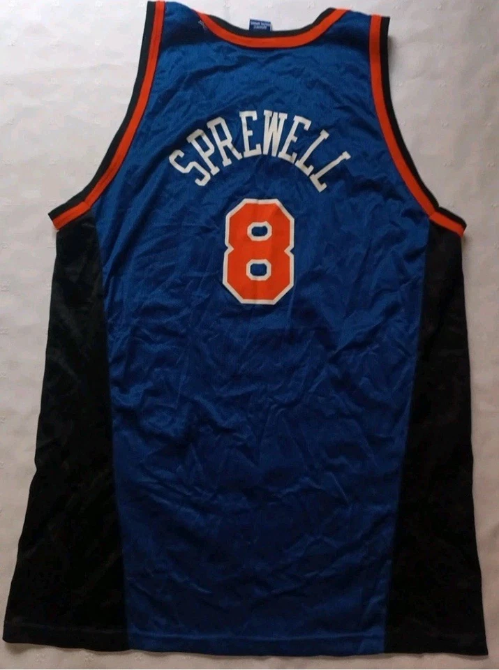 Camiseta Champion Latrell Sprewell New York Knicks Vintage Talla 48 (Extra Grande) Foto 3 de 4