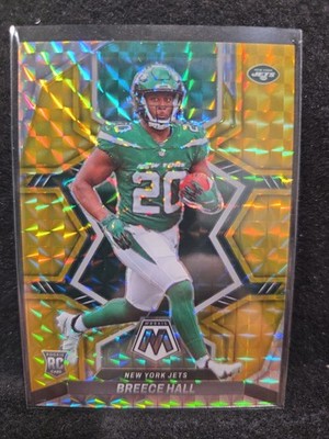 2022 Panini Mosaic Breece Hall Gold No Huddle Prizm Rookie RC #06/10 