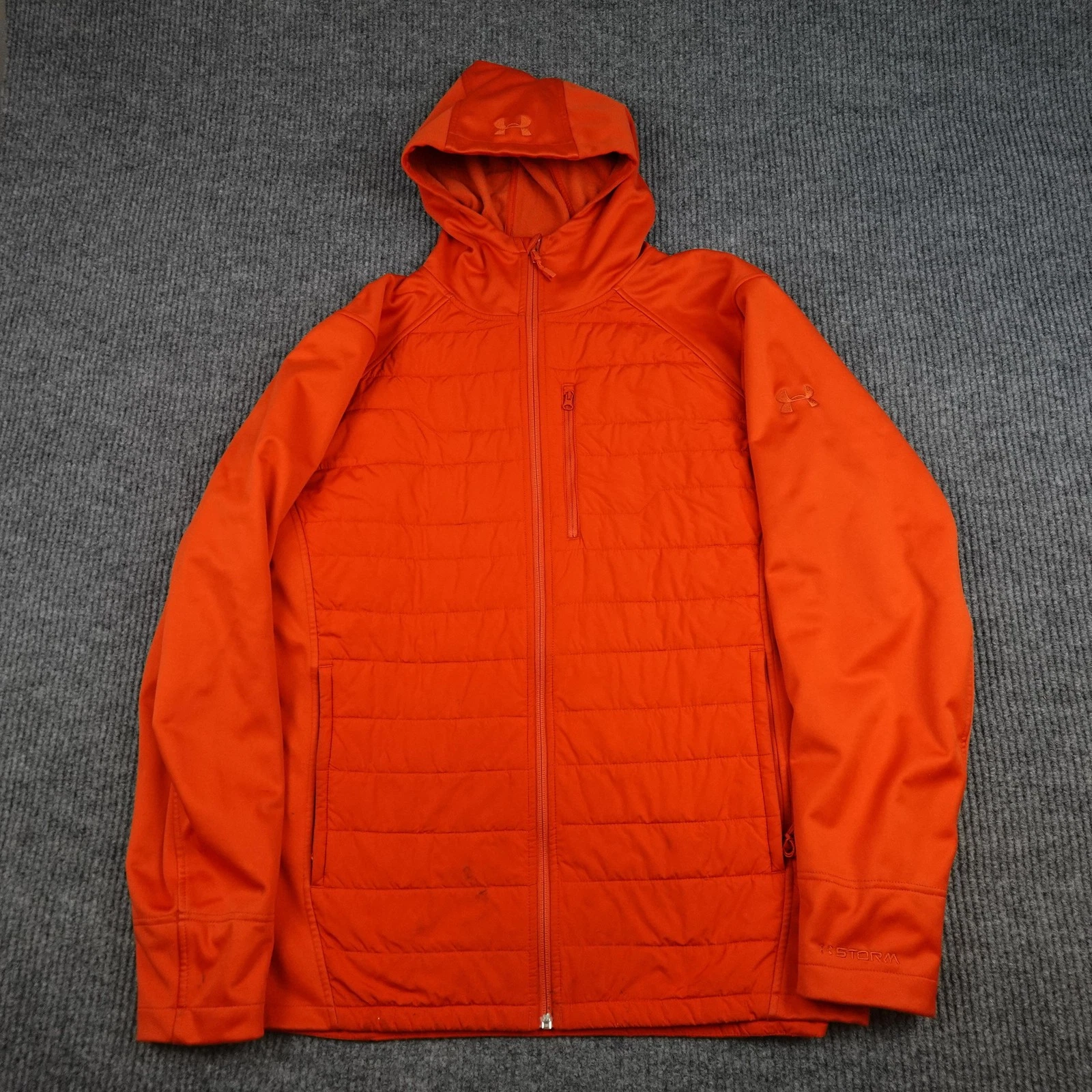 Under Armour Storm Jacket Mens Large Orange Hooded Insulated Softshell
Opens in a new window or tab