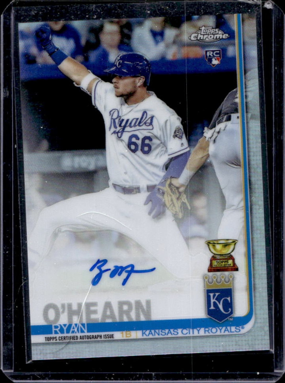 2019 Topps Chrome Ryan O'Hearn Refractor Rookie Auto RC #97/499 Royals