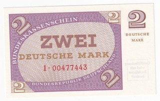 2 Mark o.D. BRD 70 (Ro. 318) kfr.