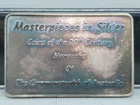 37.73g 999 Fine Silver Bar From Masterpieces In Silver Set RAM over 1 oz (1.2oz)
