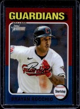 2024 Topps Heritage High Number Brayan Rocchio Chrome #/699 Guardians