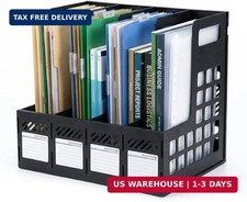 Ysenchan Plastic Magazine File Holder, Desk Organizer File Folder for Office Org