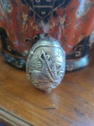 Ag 999.7 Fine Silver Weighted Greek Orthodox Christian Egg  Paperweight