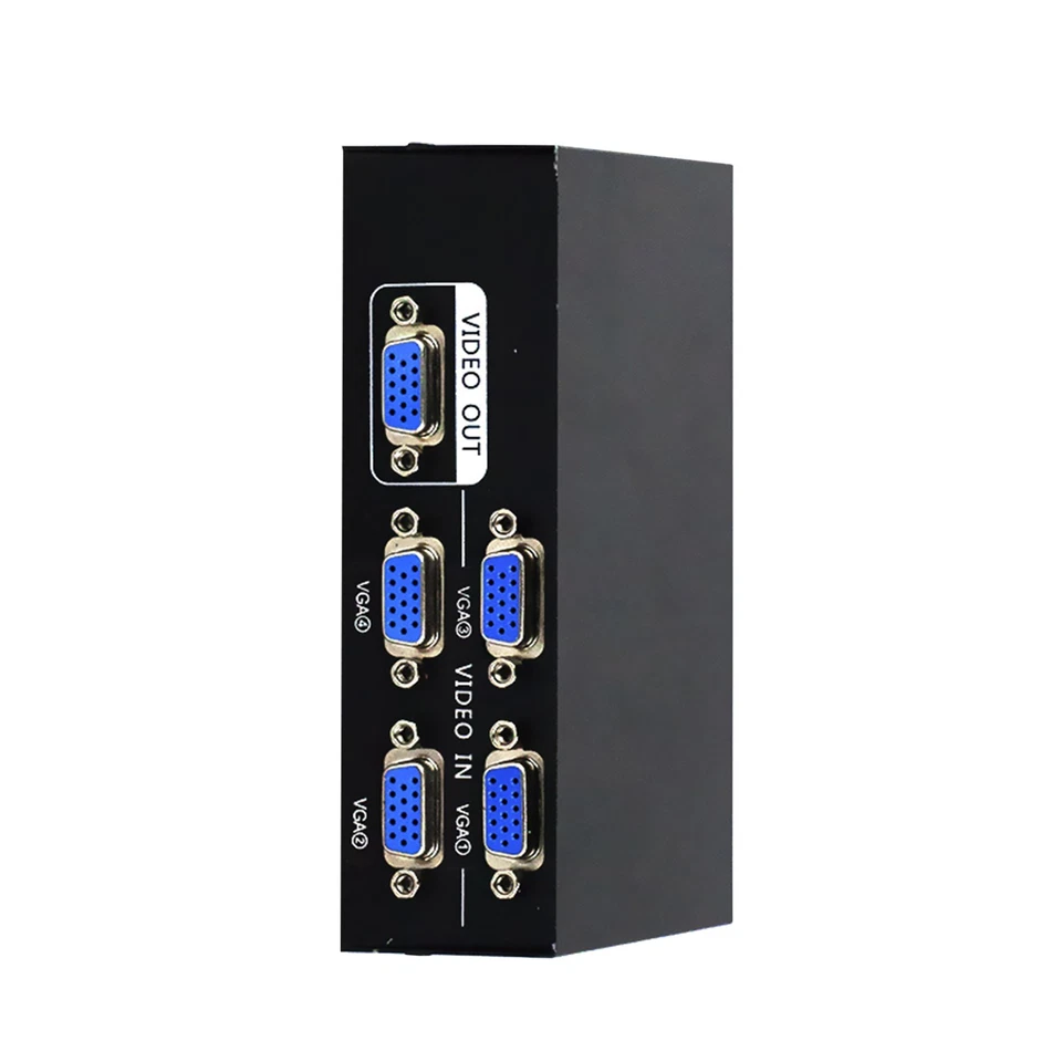 4Port VGA Switch Video Selector Switcher 4 In 1 Out VGA Switcher Box Accessories - Image 4 of 4