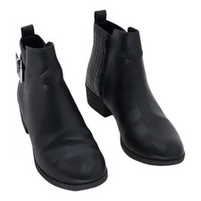 Style Co Womens Claraa Buckle Ankle Boot Black 6M