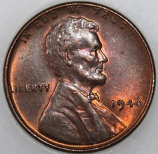 1946-P Wheat Cent with Select Natural Toning As Shown [SN01]
