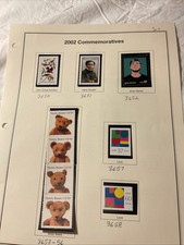 U.S.-(-2002-)-COMMEMORATIVES-LOT x 9-Stamps-MNH-ON ILLUSTRATED ALBUM PAGES#304