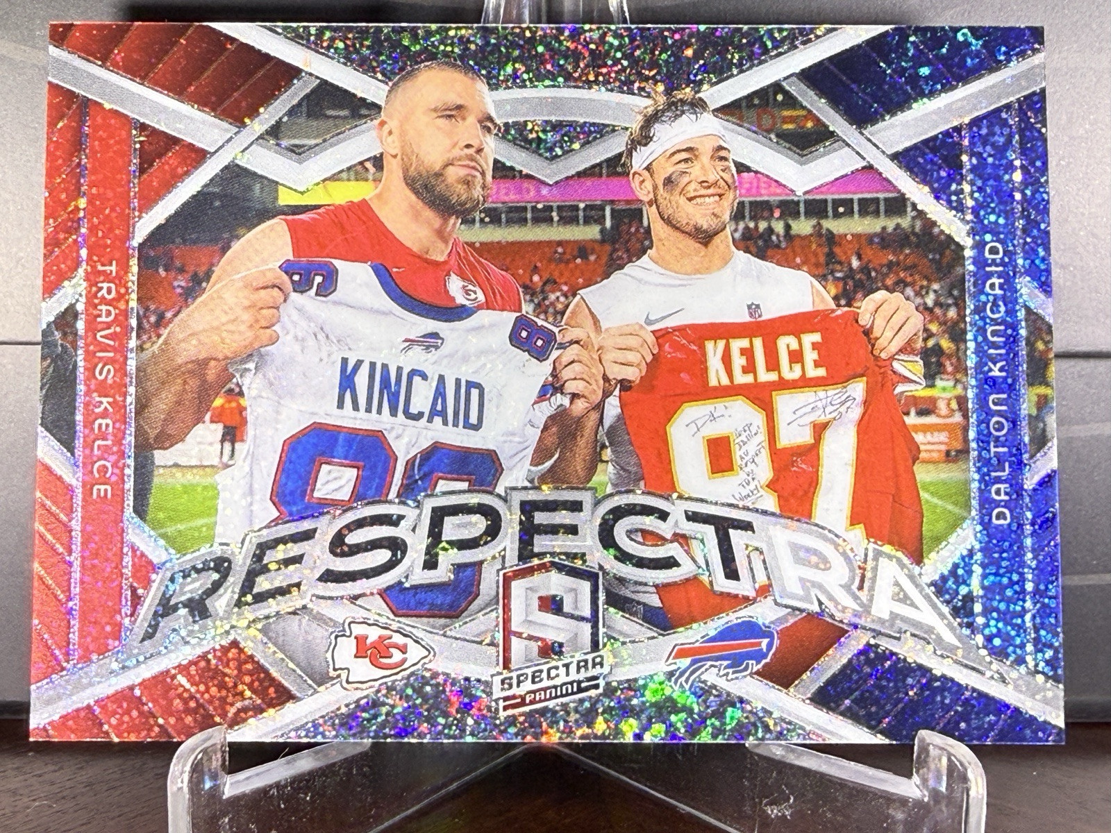 2024 Travis Kelce / Dalton Kincaid Panini Spectra Respectra Hyper #SWAP-TKDK