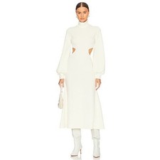WEWOREWHAT Cut Out Sweater Dress in Ivory, Size: S