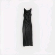 Black Women's Maxi Dress Cotton Stretch Size 2 Asos Design Comfort Style Casual