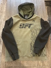 Mens Authentic UFC Venum Sweatshirt Hoodie Green Black Large