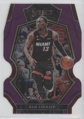2022 Panini Select Premier Level Purple Prizm Die-Cut 91/99 Bam Adebayo #157 hs9