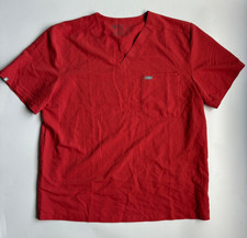 FIGS Chisec Three-Pocket Scrub Top Men's XXL Red Technical Collection FIONx V