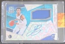 2018-19 Spectra Jalen Brunson RC Neon Blue Scope Patch On Card Auto RPA /99