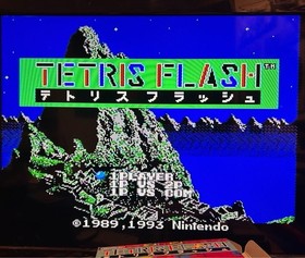 Tetris Flash W/Box Manual Very Good Used Game Nintendo Famicom NES NTSC-J Japan