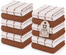 Kitchen Towels 12 Pack Premium 100 Cotton Dish Towels for Kitchen 15 X 25 Inch
