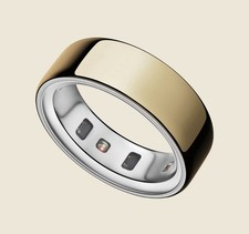 Oura Ring Gen 4 Gold Size 7 Smart Fitness Ring with Charger and Box New Sealed