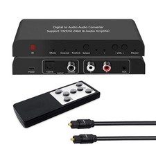 192KHz Digital to Analog Audio Converter DAC with Volume Adjustable Remote Co...