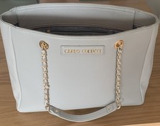 CARLO COLUCCI Tasche Grau Kunstleder, Riemenh...