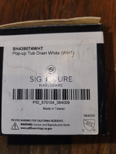 Signature Hardware SH439074WHT Pop-Up Tub Drain White