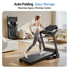 YPOO Treadmill 0-15% Auto Foldable Treadmill for Home 8.0 MPH Treadmill 10